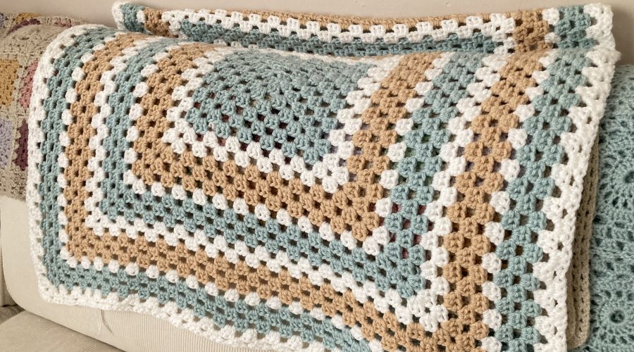 a blanket on a sofa